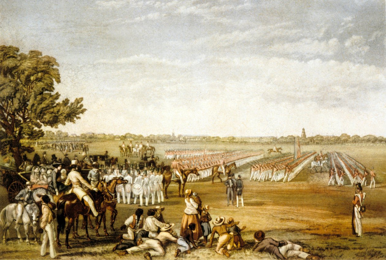 Militärparad på Barbados av Edmund Walker