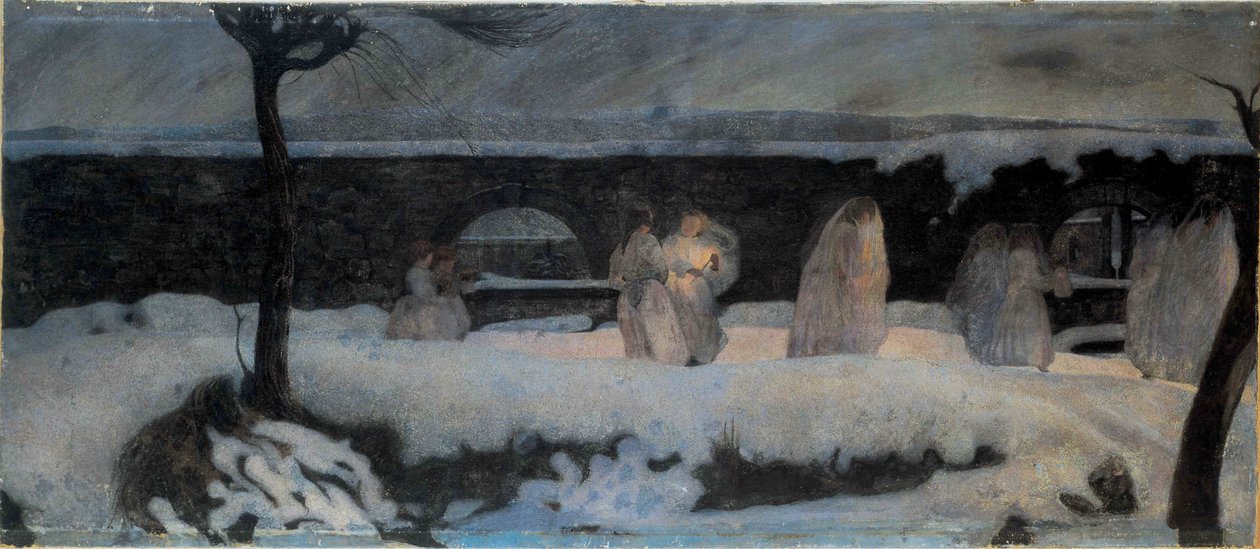 Begravning Bianco White Funeral, 1901. av Edoardo Berta