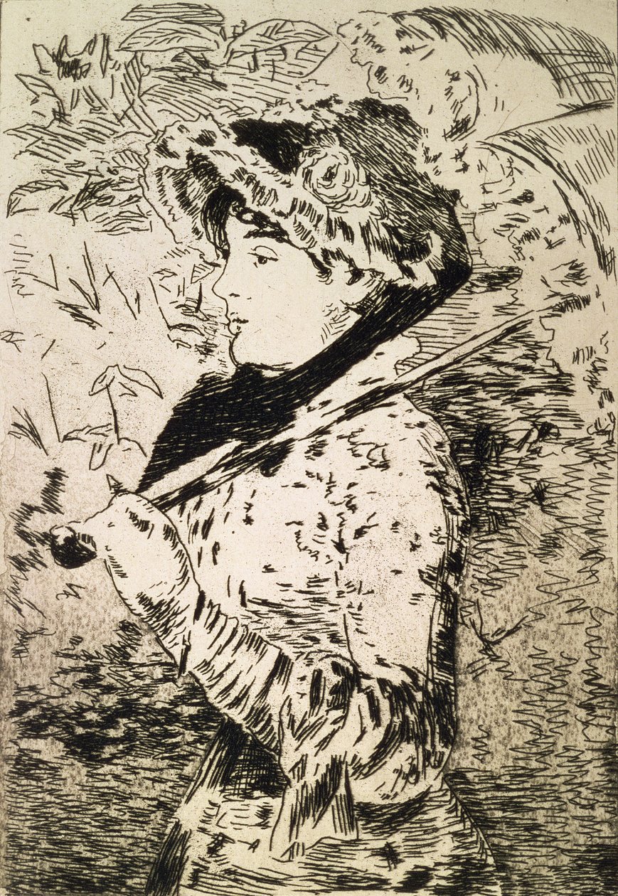 Spring (Jeanne), 1882 (etsning och akvatint) av Édouard Manet