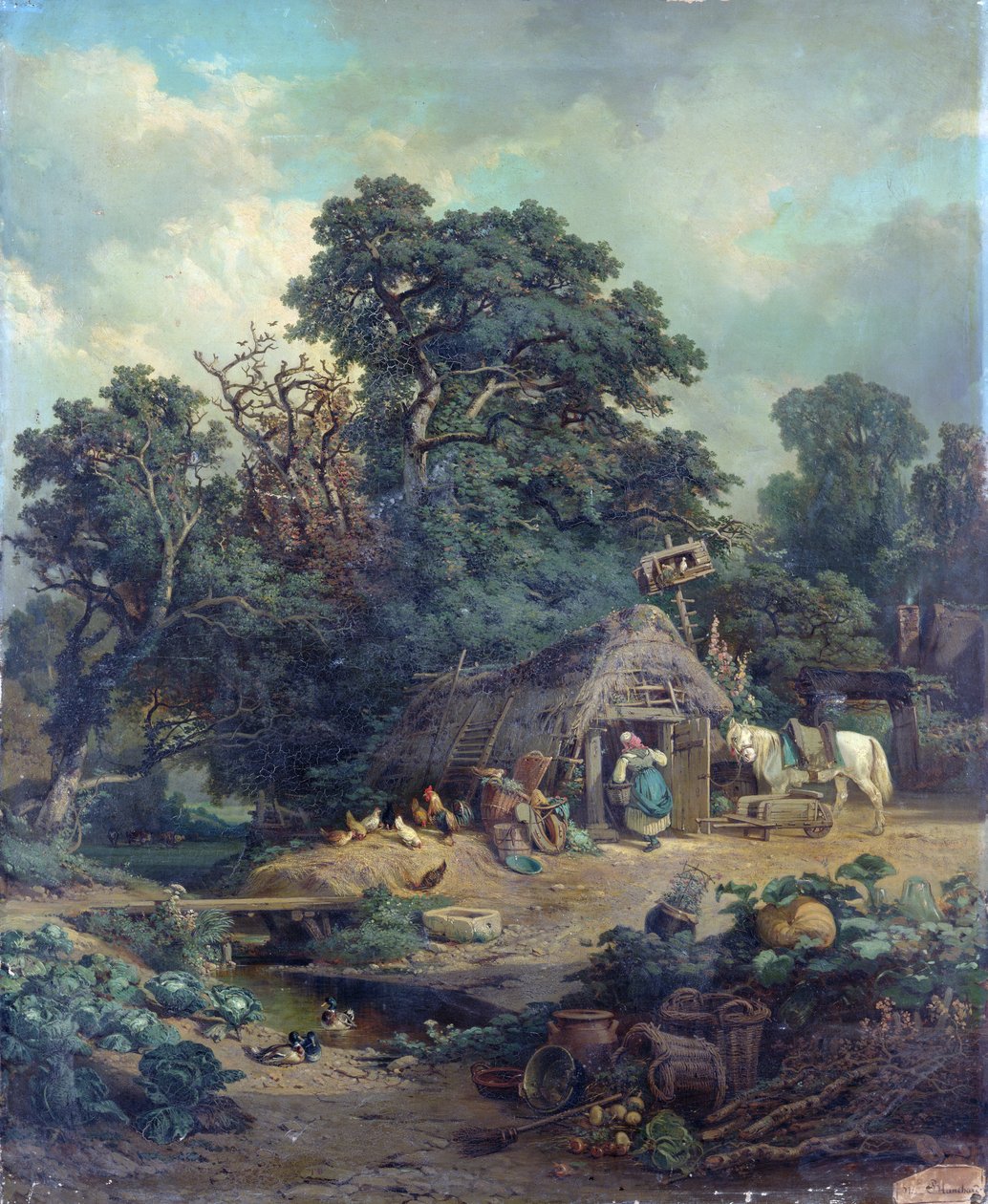 Bondelandskap av Edouard Theophile Blanchard