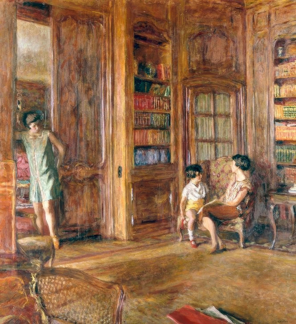 I biblioteket av Edouard Vuillard