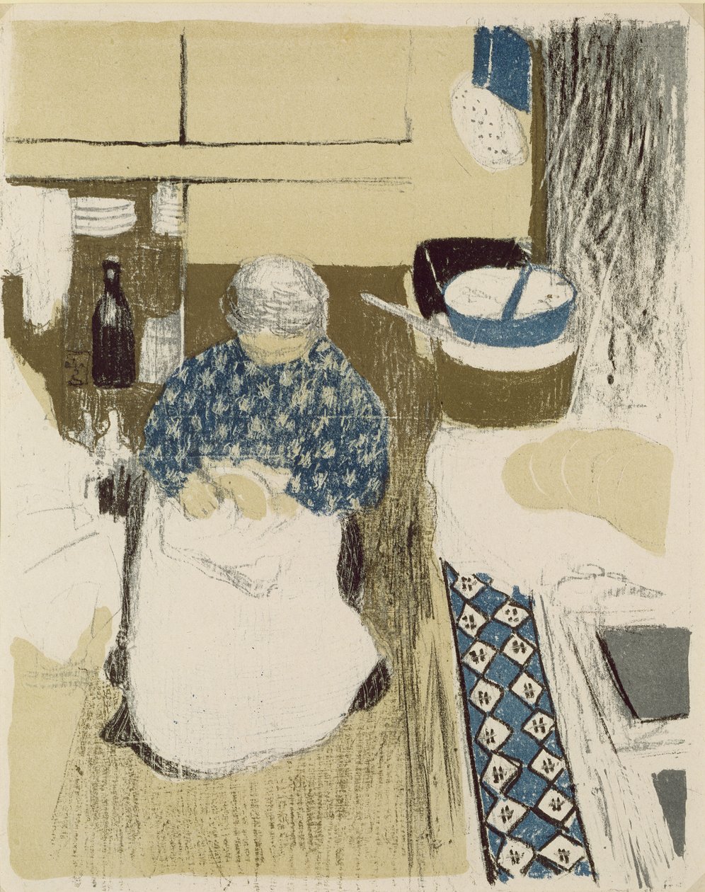 La cuisiniere, från "Paysages et Interieurs", publicerat 1899. av Edouard Vuillard
