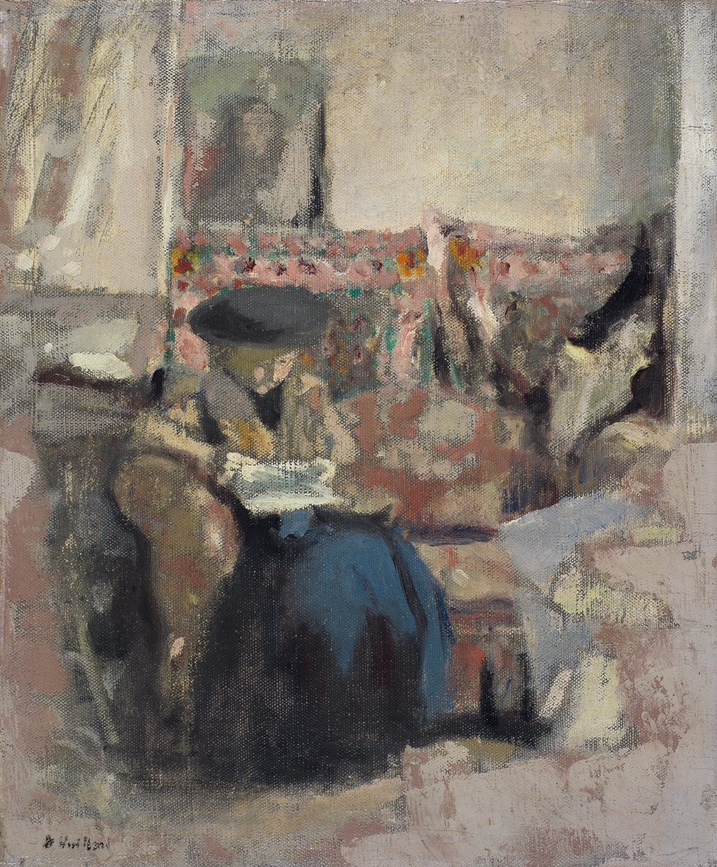 Läslampan med dynan, c.1905 av Edouard Vuillard