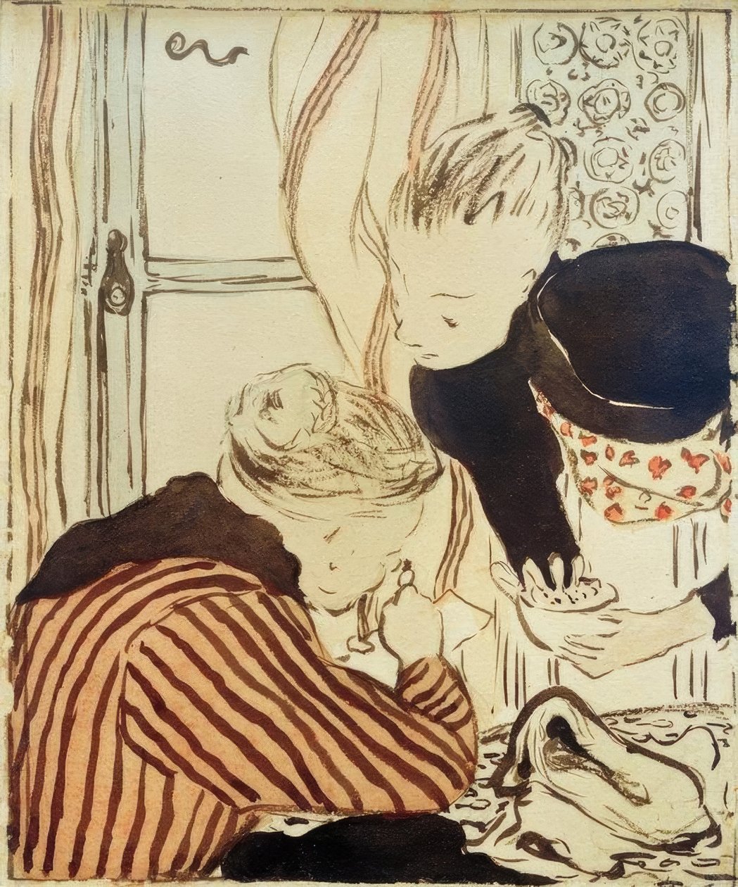 Madame Vuillard och en ung flicka av Edouard Vuillard