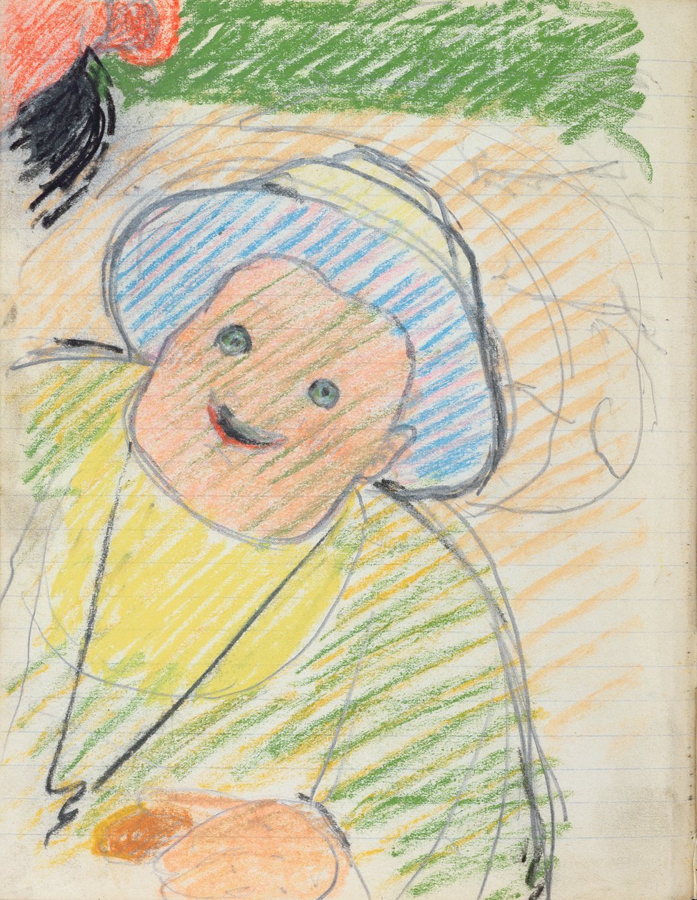 Sida ur en skissbok (krita på papper) av Edouard Vuillard