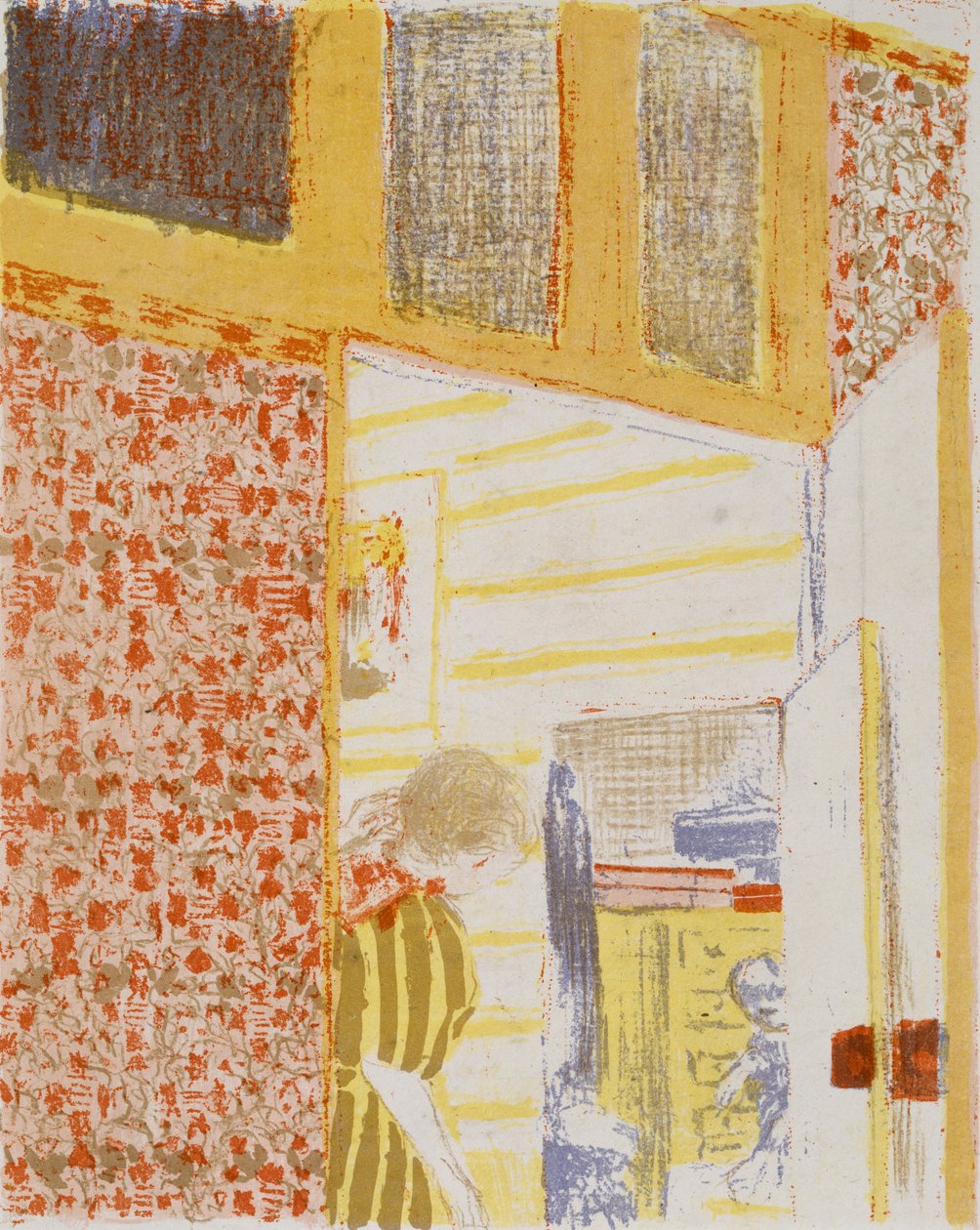 Rose-Tinted Interior III, 1899 (lithograph in color)swed av Edouard Vuillard