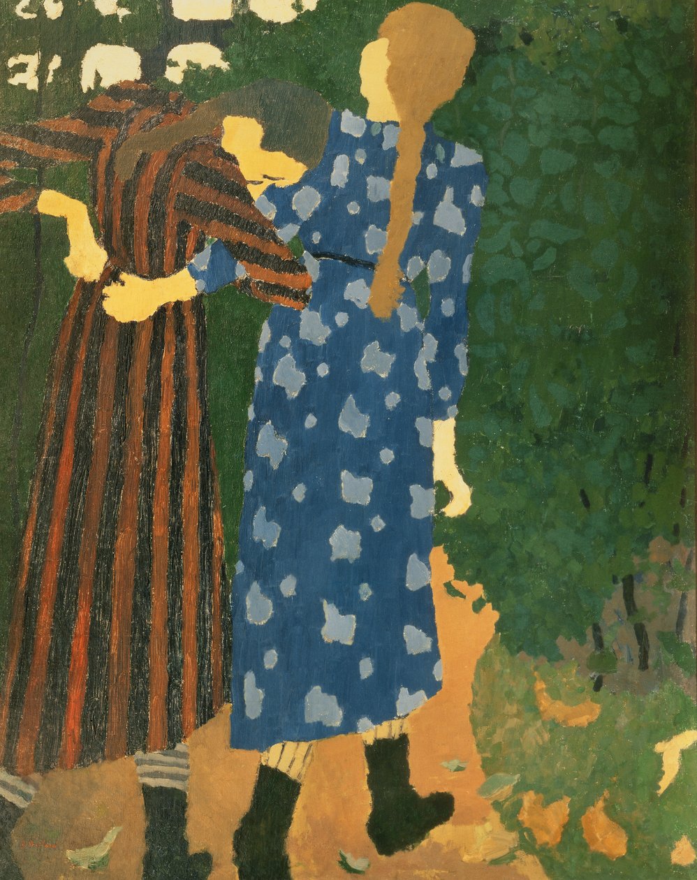 Två flickor som går av Edouard Vuillard