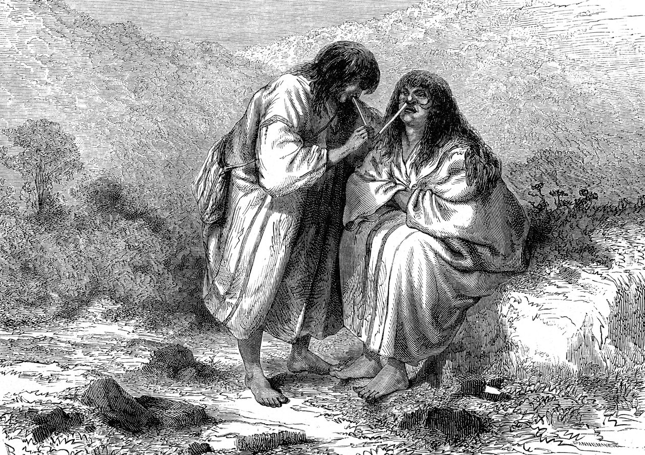 Indiska tobaksfat, PERU 1864 av Edouard (after) Riou