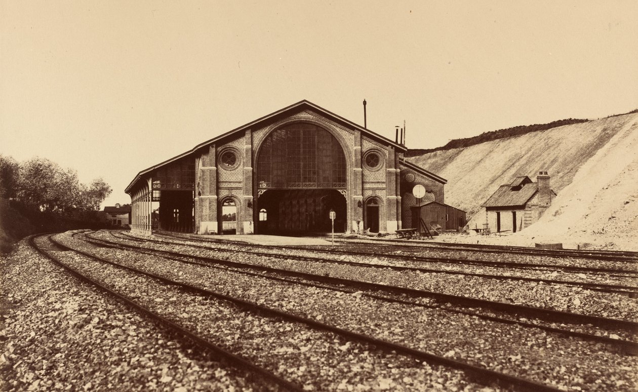 Longueau station, 1855. av Édouard Baldus