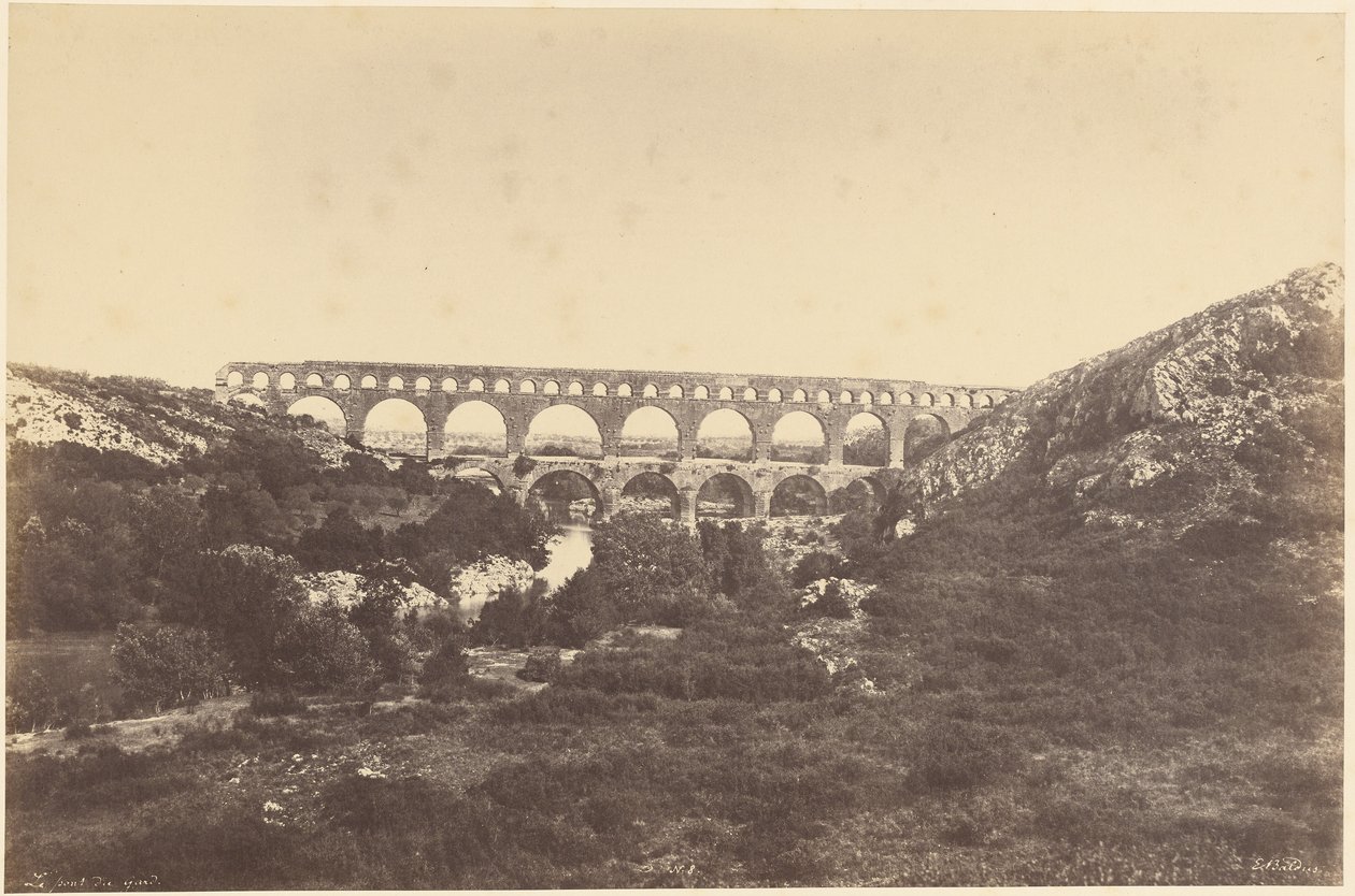 Pont du Gard av Édouard Baldus