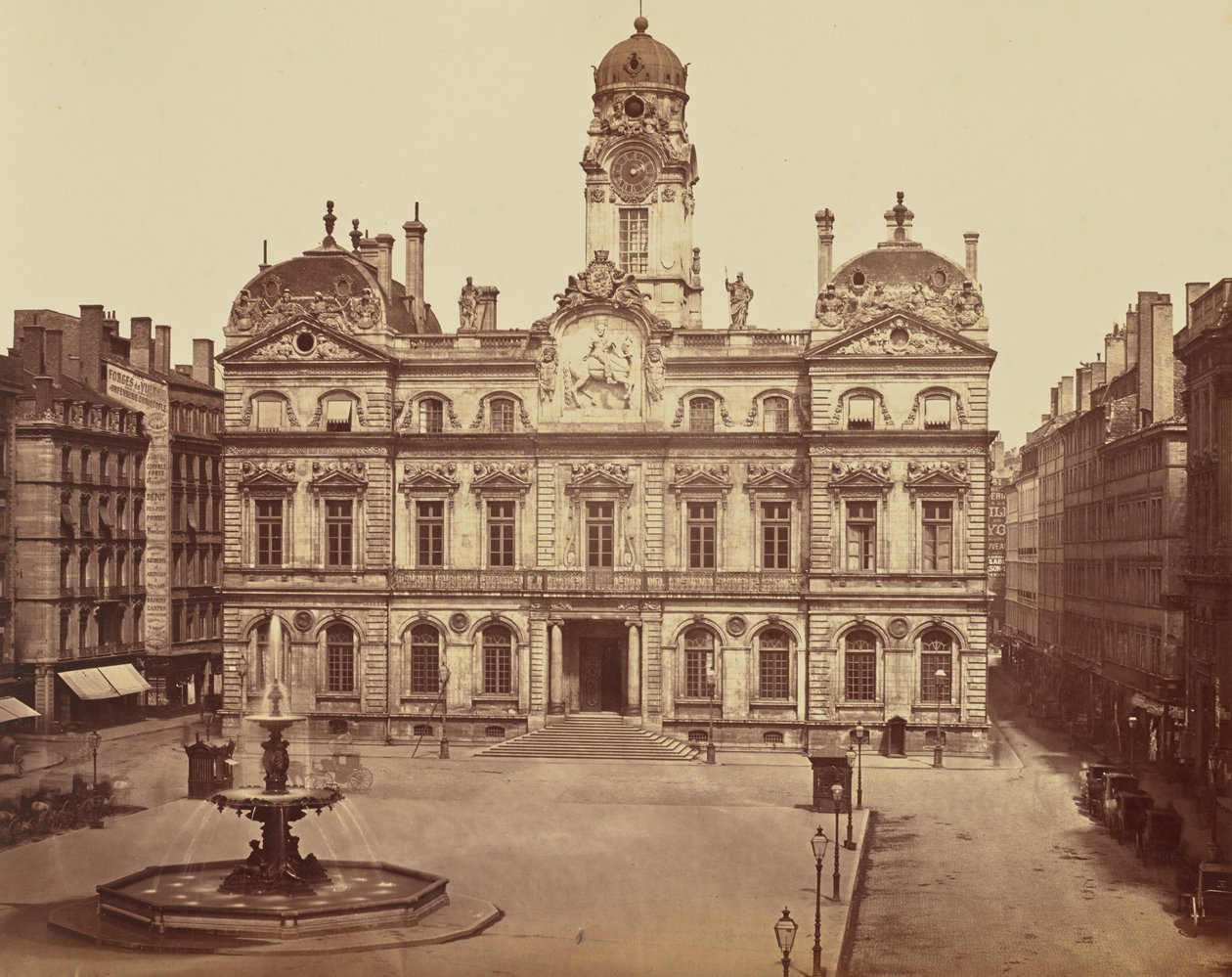 Lyon. Stadshuset av Édouard Baldus