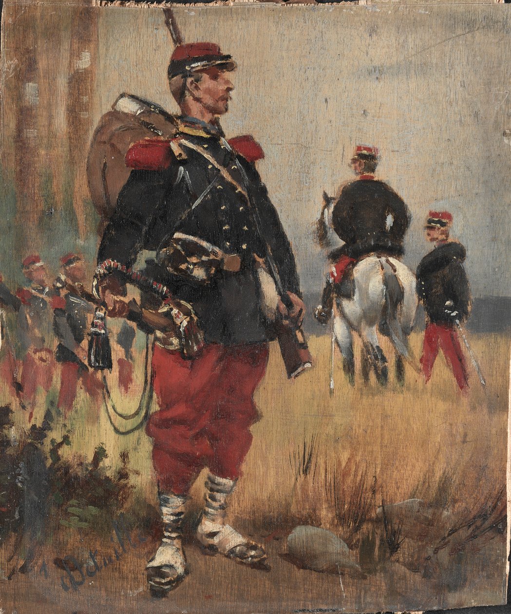 Soldater, c. 1892. av Jean Baptiste Edouard Detaille