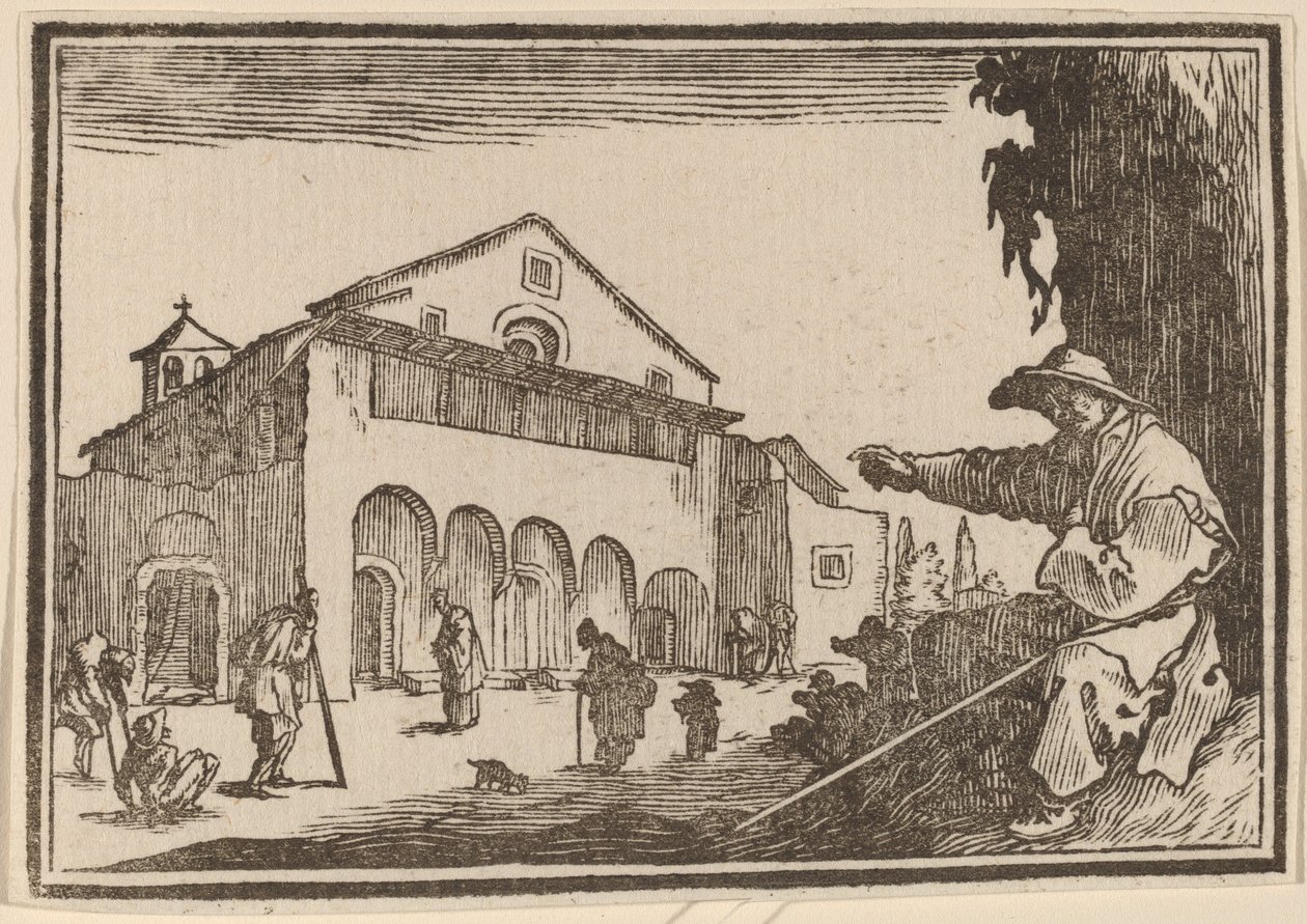 Fattighus av Edouard Eckman after Jacques Callot