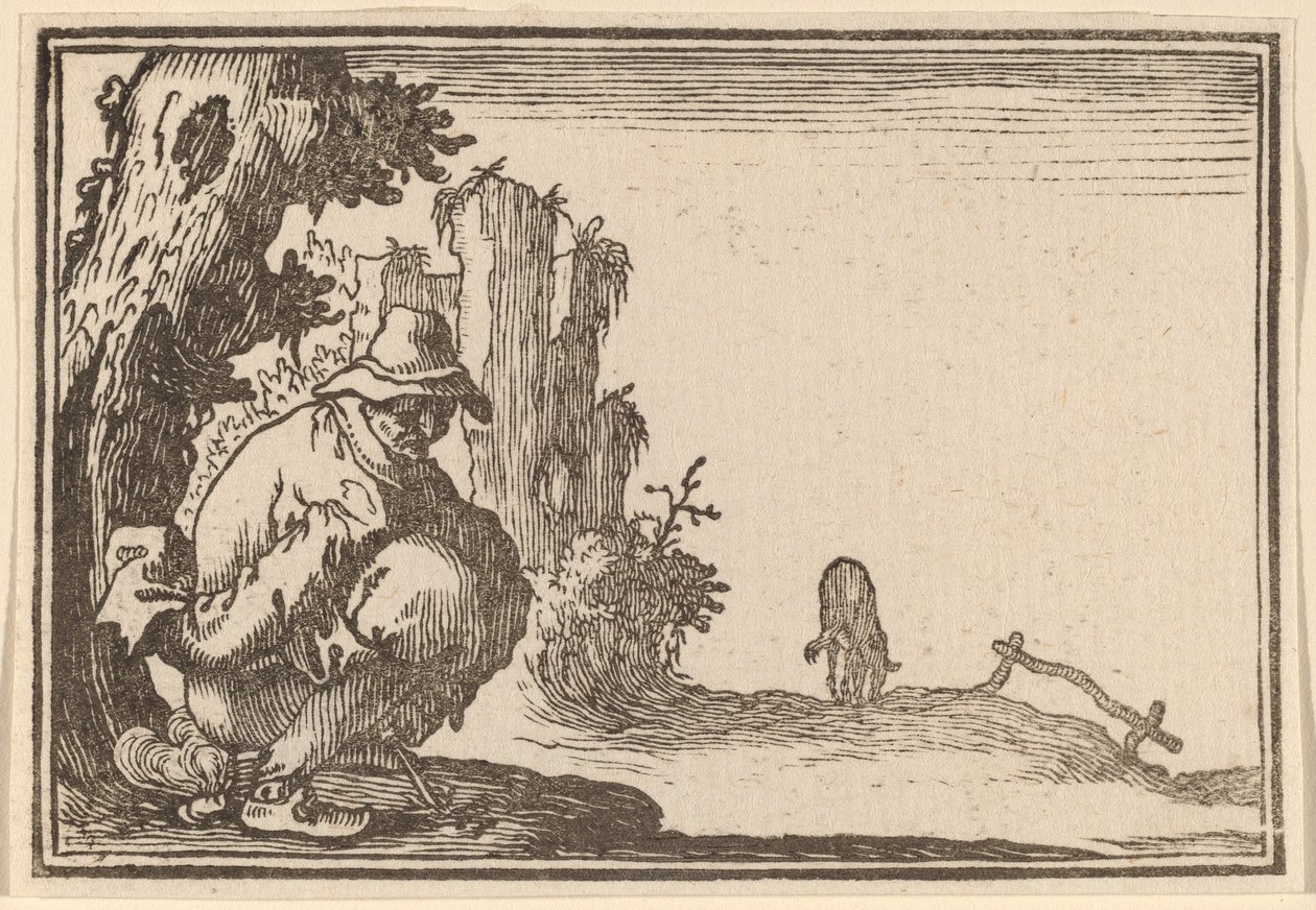 Bondens avföring av Edouard Eckman after Jacques Callot