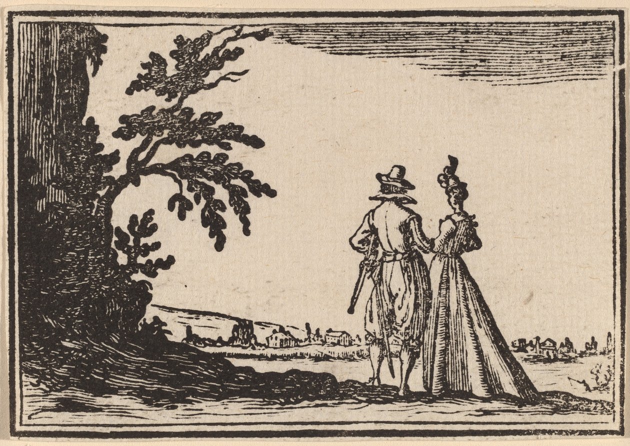 Promenaden av Edouard Eckman after Jacques Callot