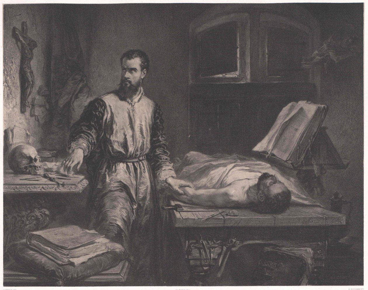 Andrew Vesalius av Edouard Jean Conrad (after) Hamman
