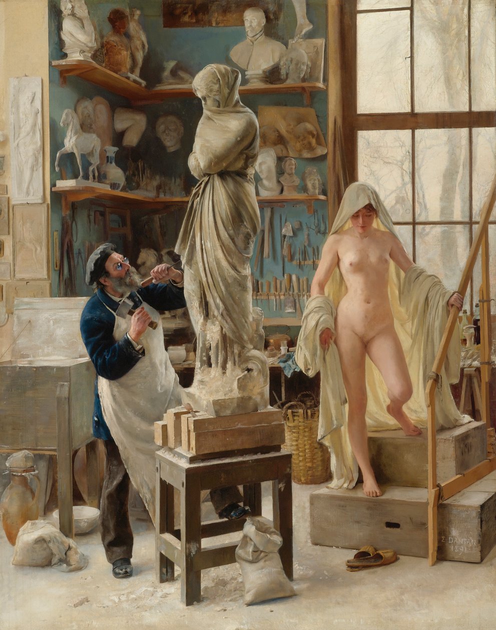 Franska:  Une Restauration En restaurering av Edouard Joseph Dantan