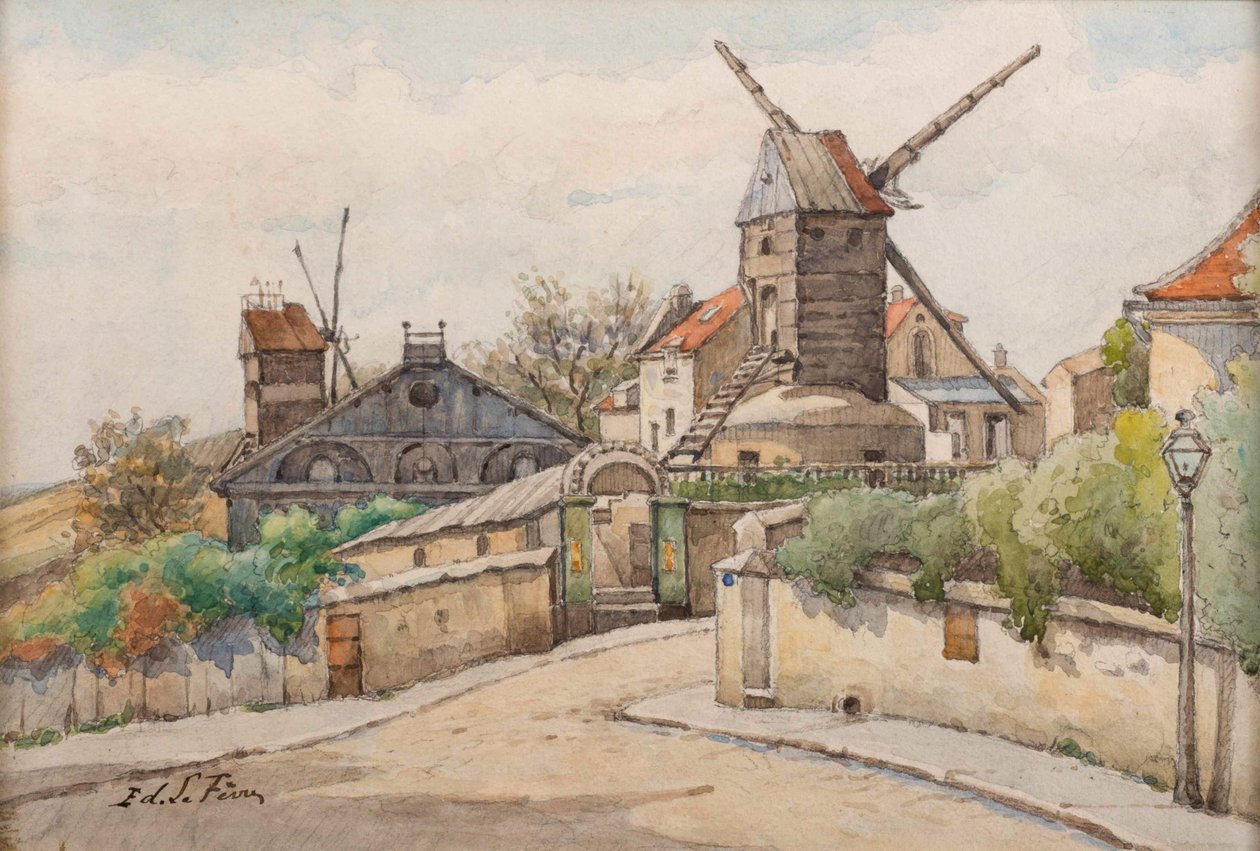 Moulin de la Galette, ca. 1895. av Edouard Lefèvre