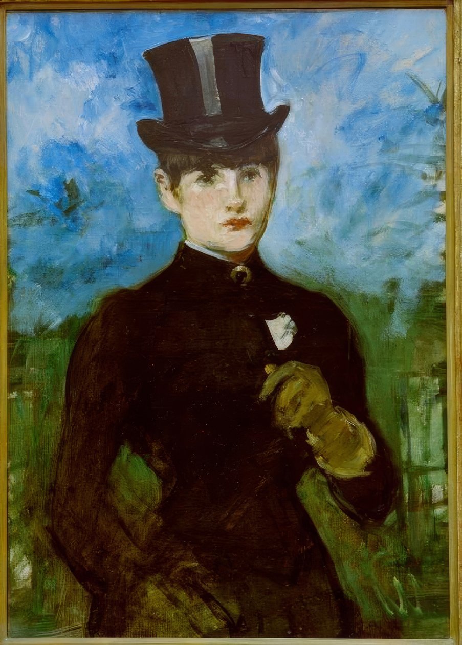 Amazon, blå bakgrund av Édouard Manet