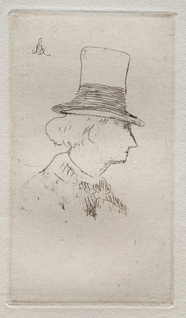 Baudelaire i profil. av Édouard Manet