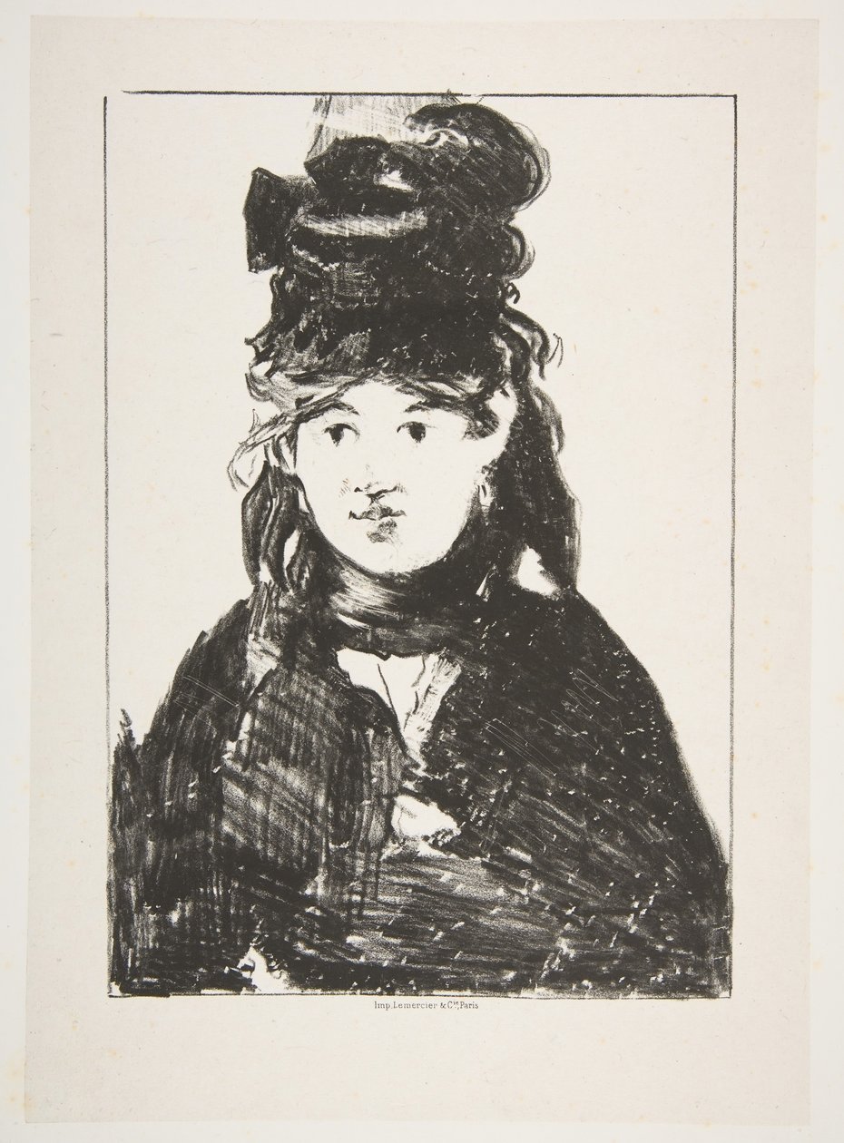 Berthe Morisot i svart, 1872-74. av Édouard Manet