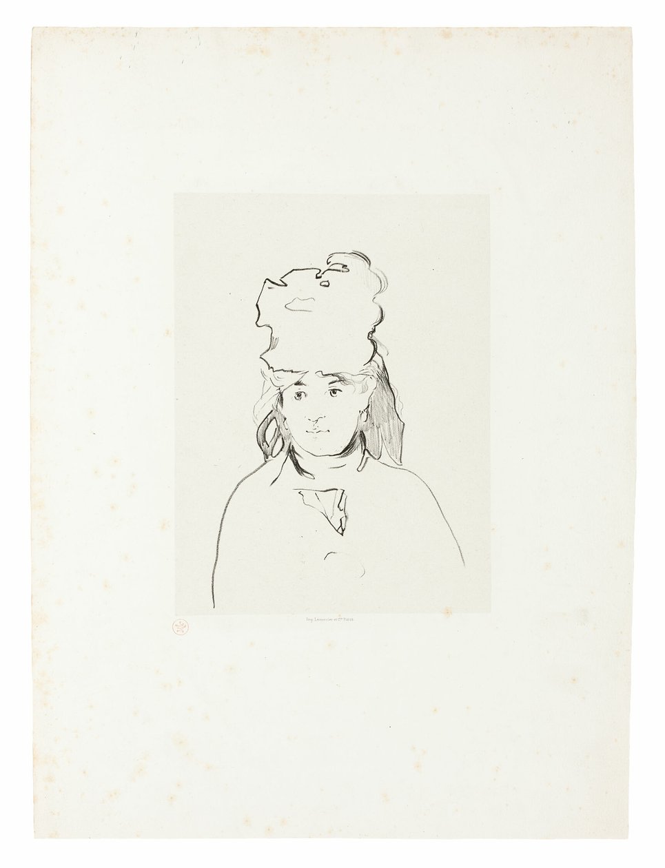 Berthe Morisot i silhuett av Édouard Manet