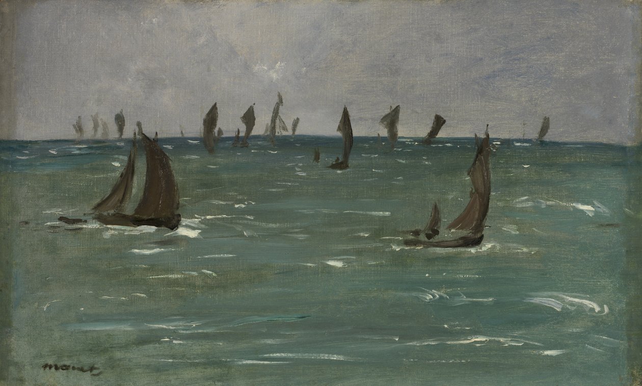Båtar vid Berck-sur-Mer av Édouard Manet