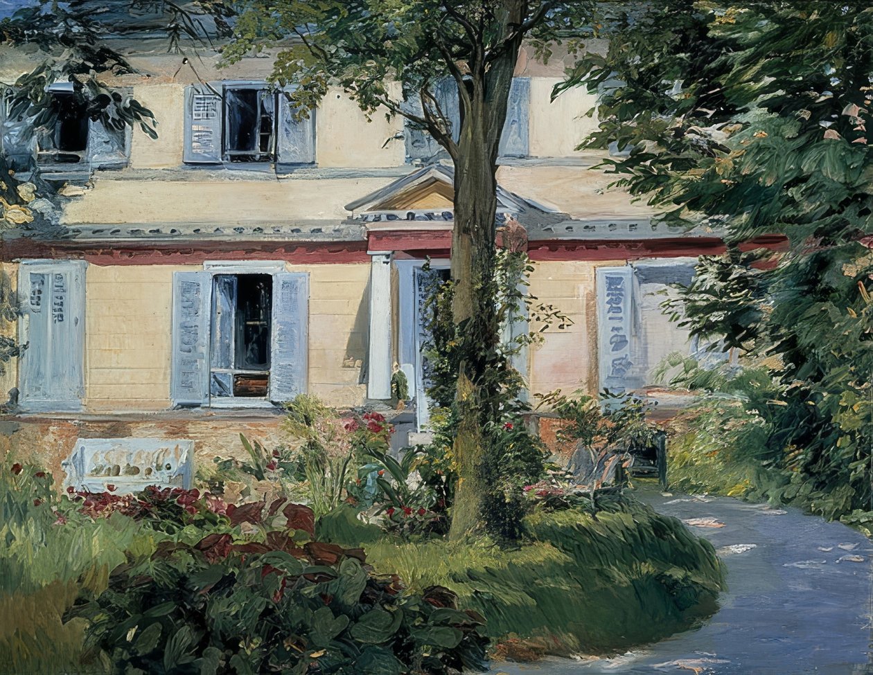 Huset i Rueil. 1882 av Édouard Manet