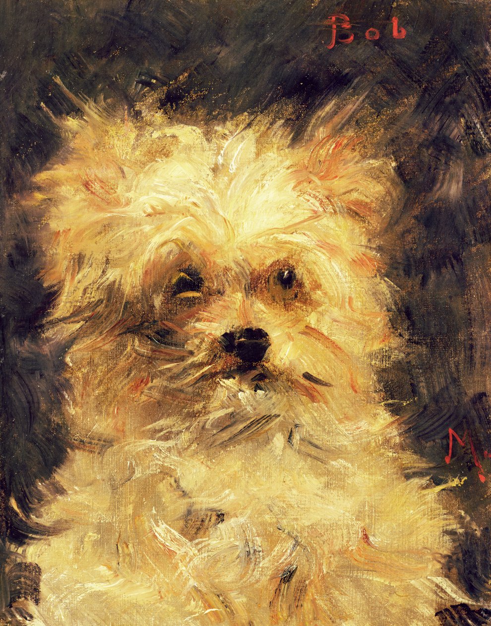 Head of a Dog - Bob, 1876 av Édouard Manet