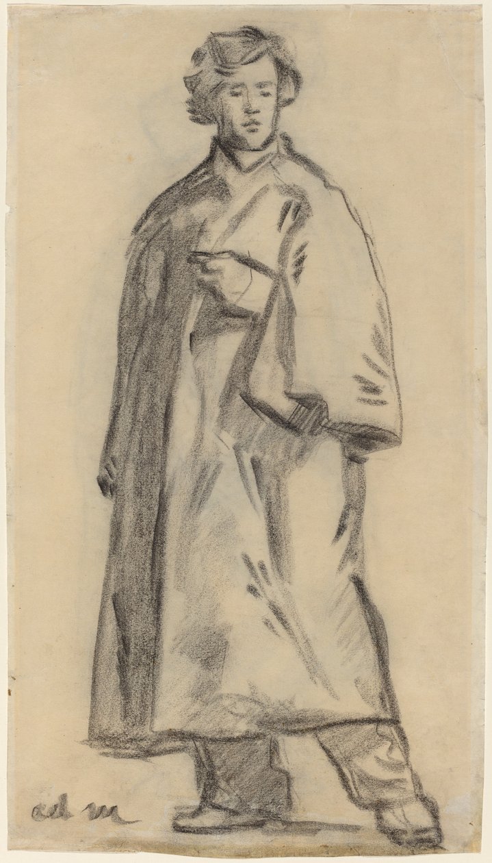 Man som bär en mantel [recto], 18521858. av Édouard Manet