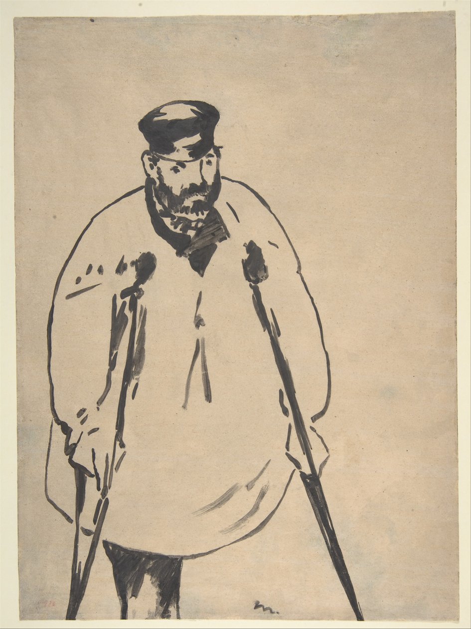 Manet - En man på kryckor, 1878 av Édouard Manet