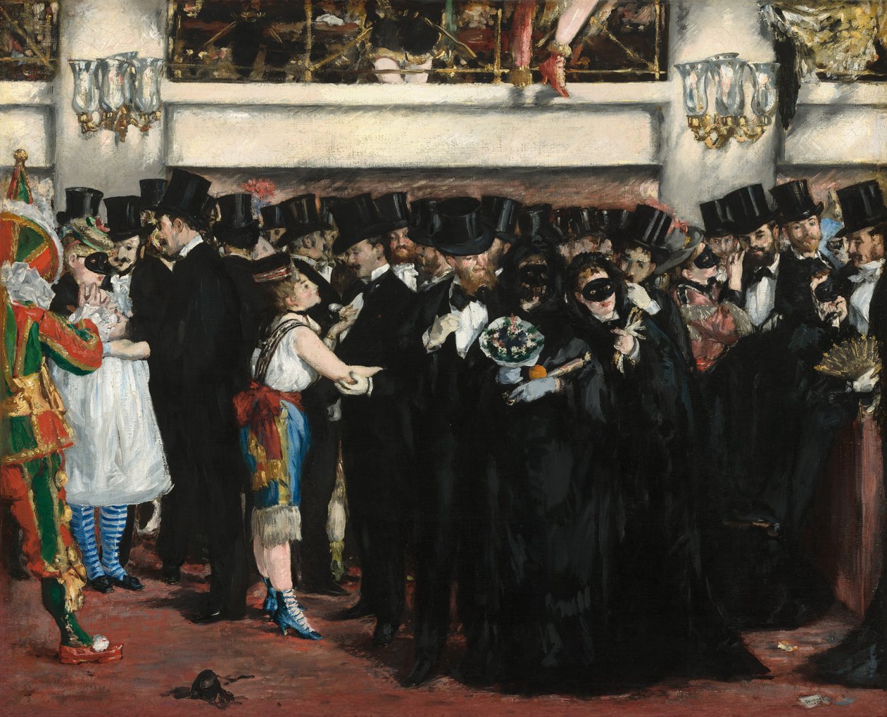 Maskerad bal på operan, 1873. av Édouard Manet