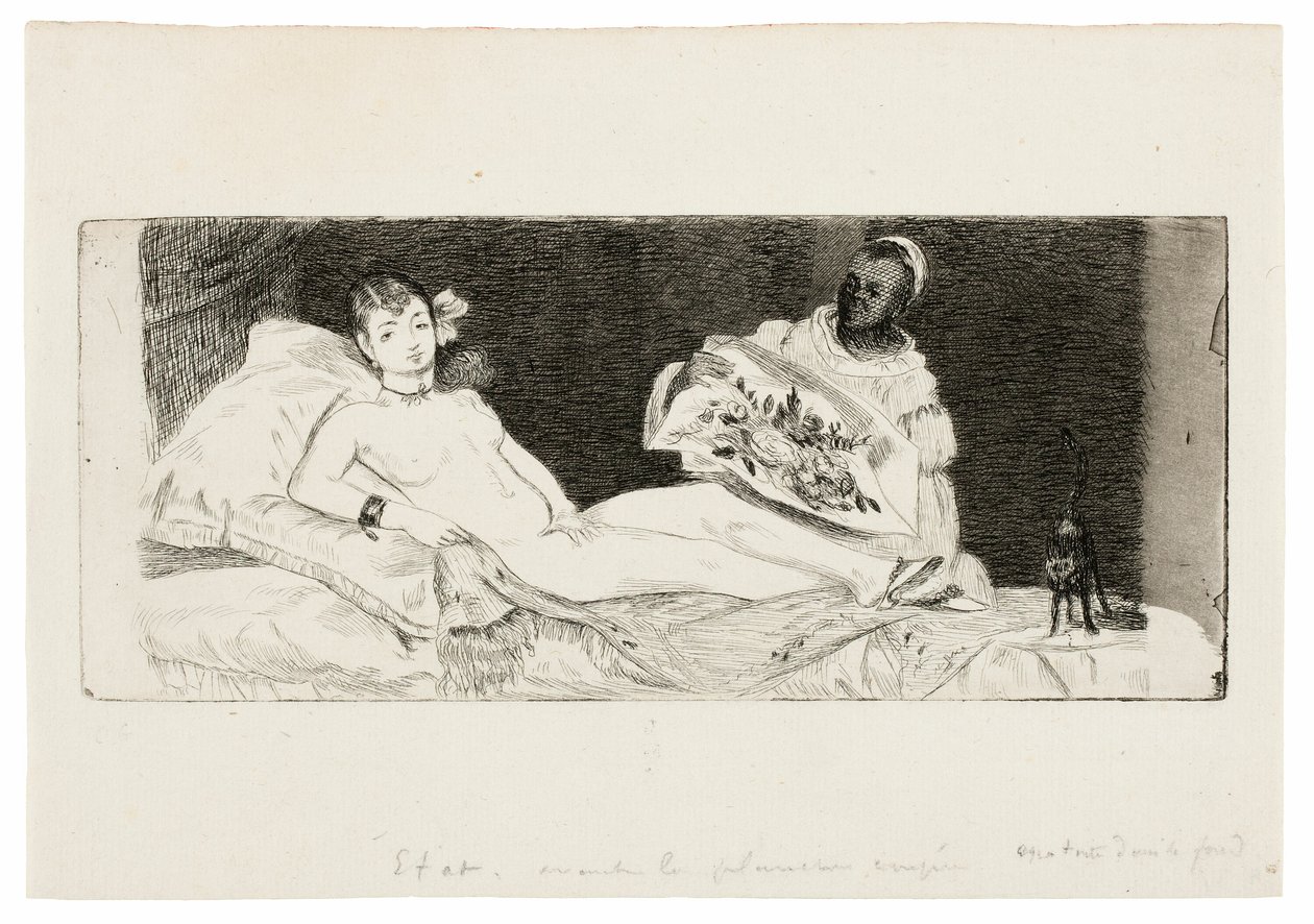Olympia (publicerad skylt) av Édouard Manet
