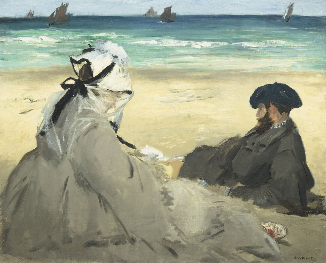 På stranden av Édouard Manet