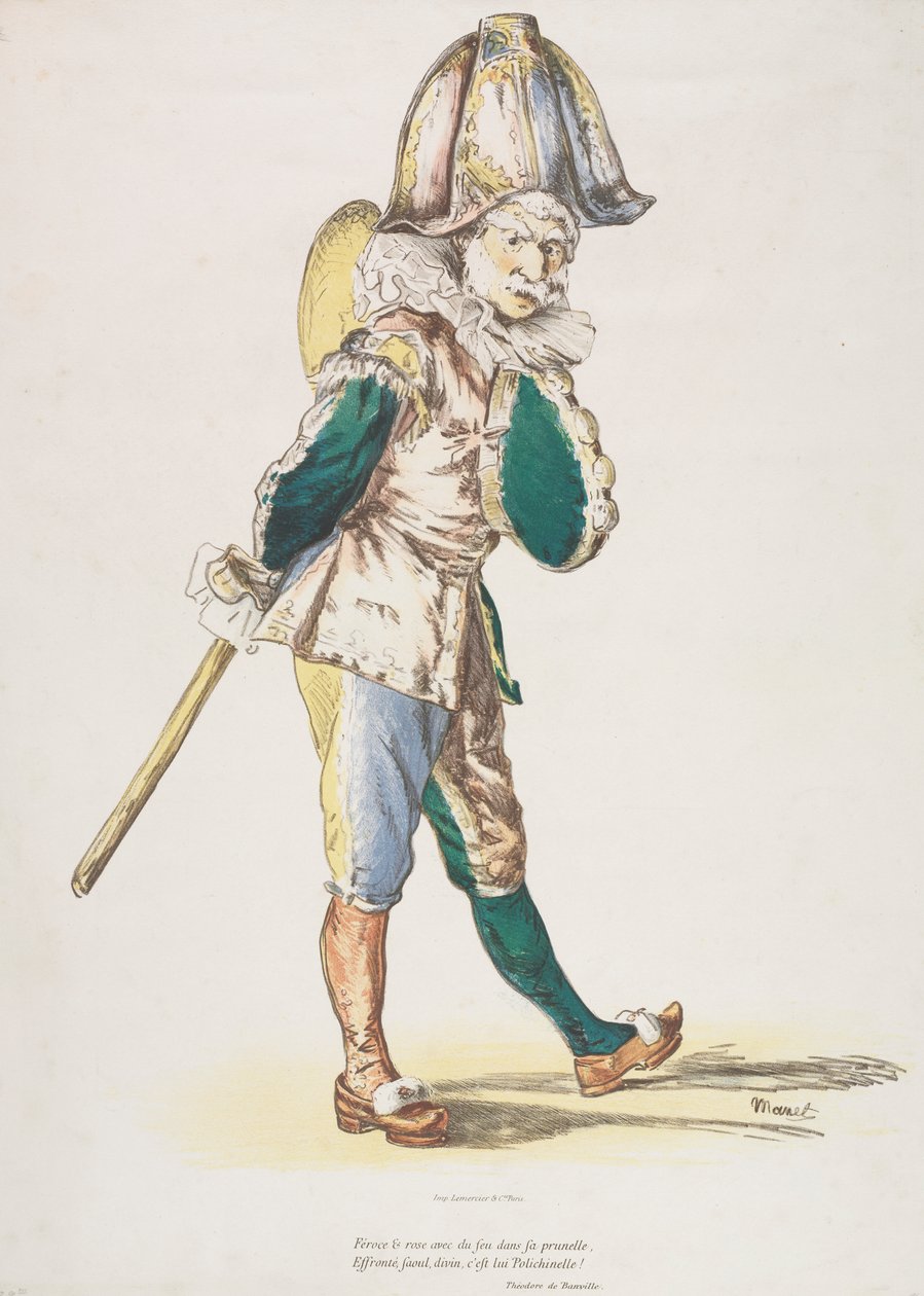 Punchinello av Édouard Manet