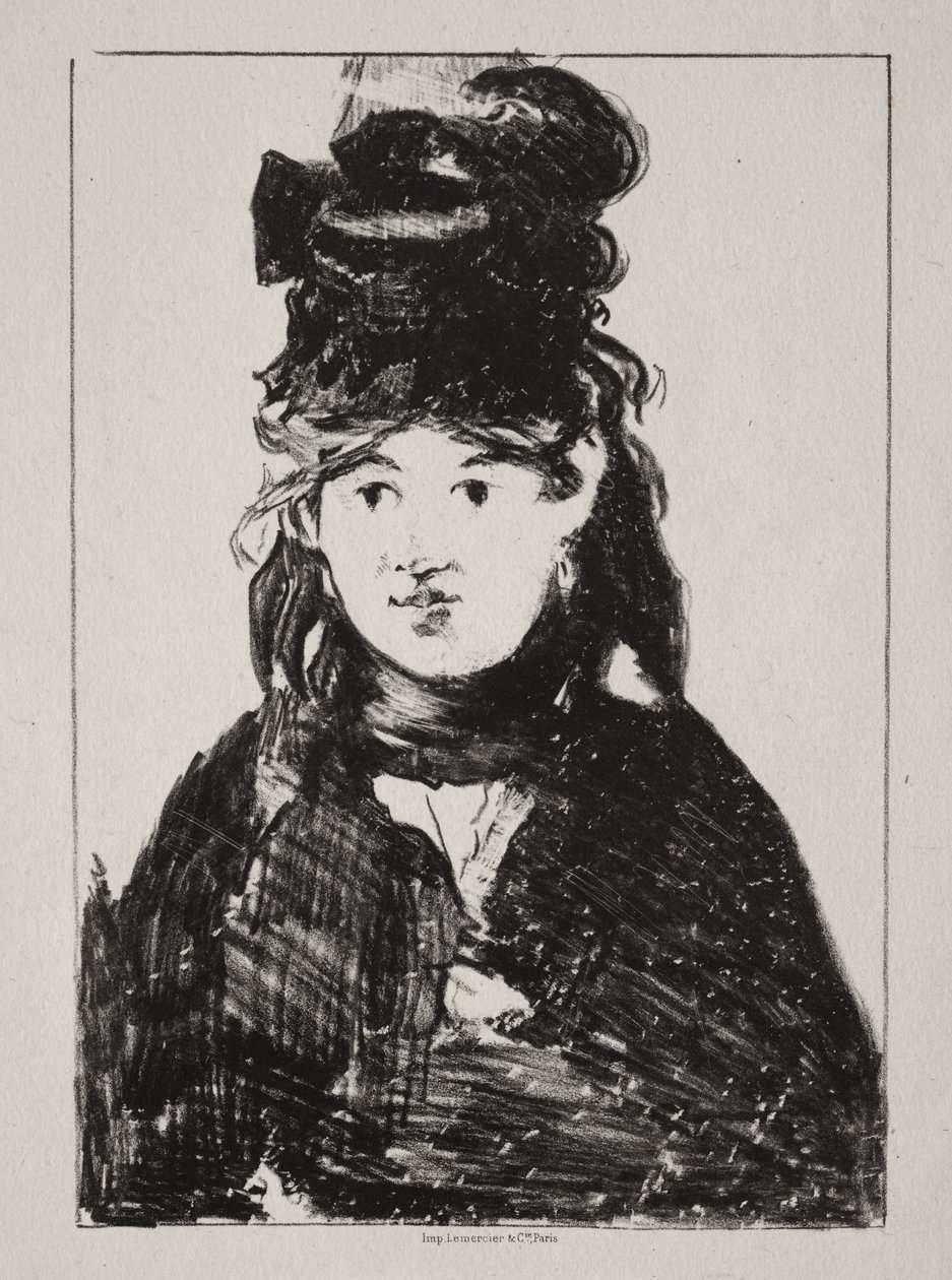 Porträtt av Berthe Morisot av Édouard Manet
