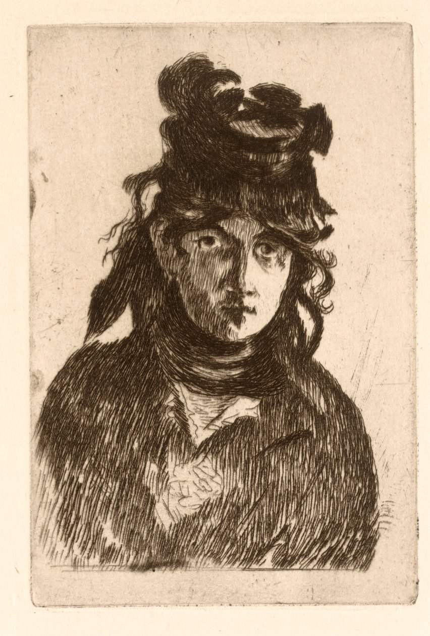 Porträtt av Berthe Morisot av Édouard Manet