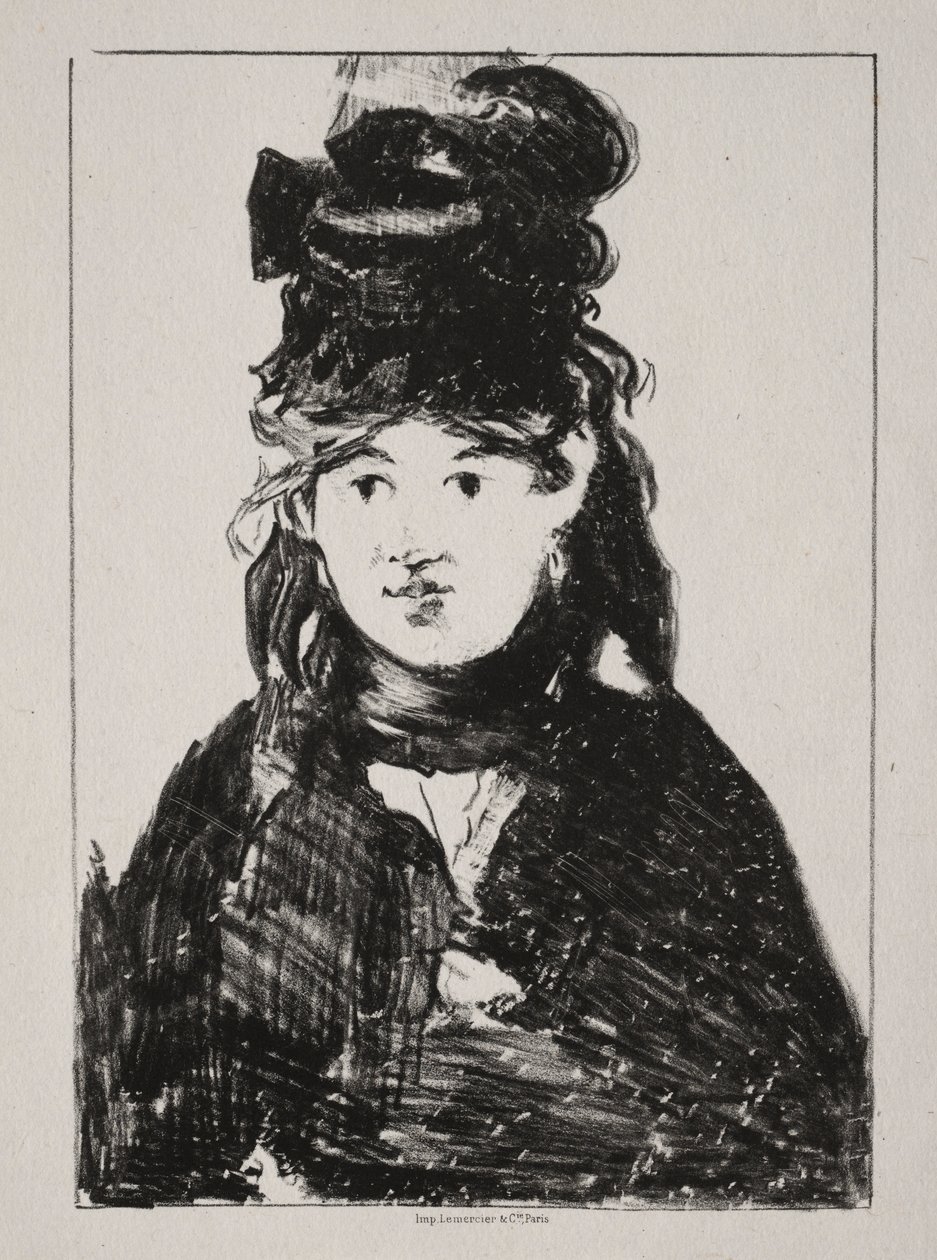 Porträtt av Berthe Morisot, 1872. av Édouard Manet