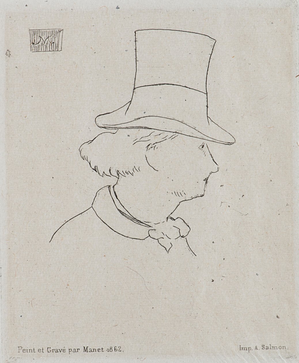 Porträtt av Charles Baudelaire 1821-1867. av Édouard Manet
