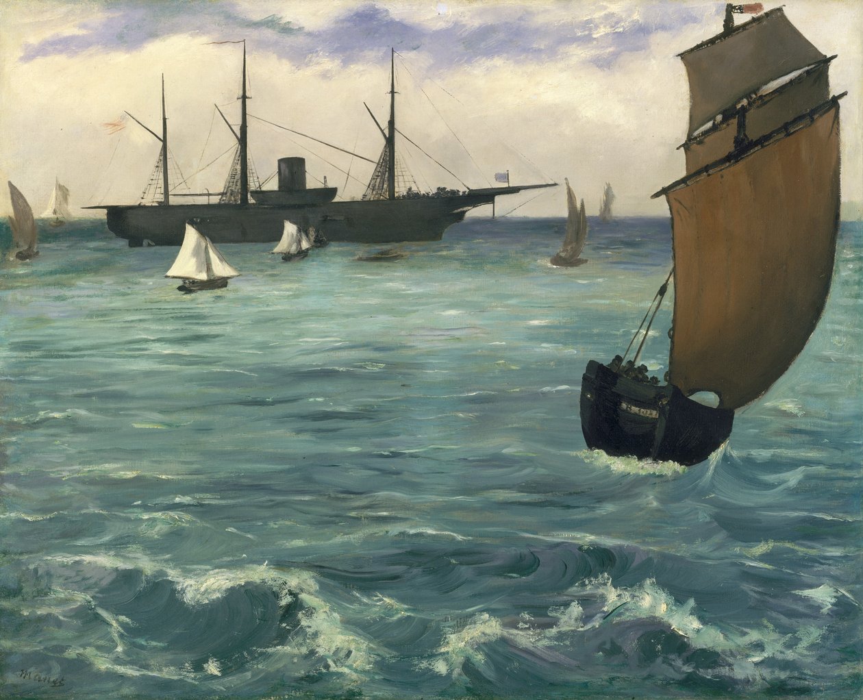 Kearsarge i Boulogne, 1864. av Édouard Manet
