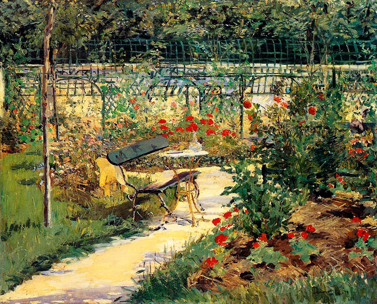 Målarens trädgård av Édouard Manet