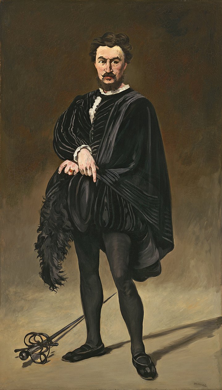 The Tragedian Actor (Rouviere som Hamlet) av Édouard Manet