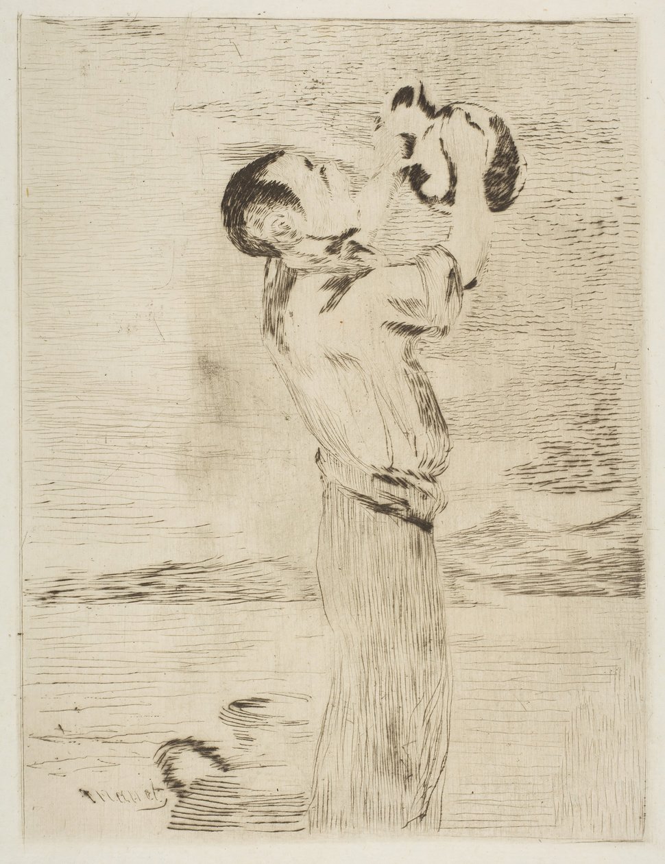 Vattendrickaren, 1870-74. av Édouard Manet
