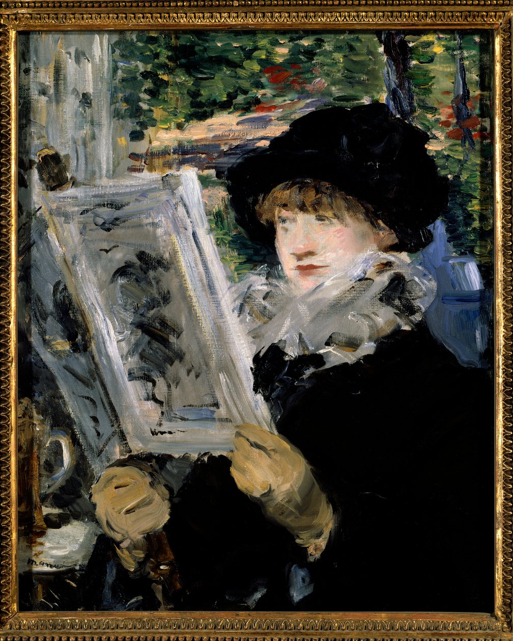 Kvinna som läser av Édouard Manet