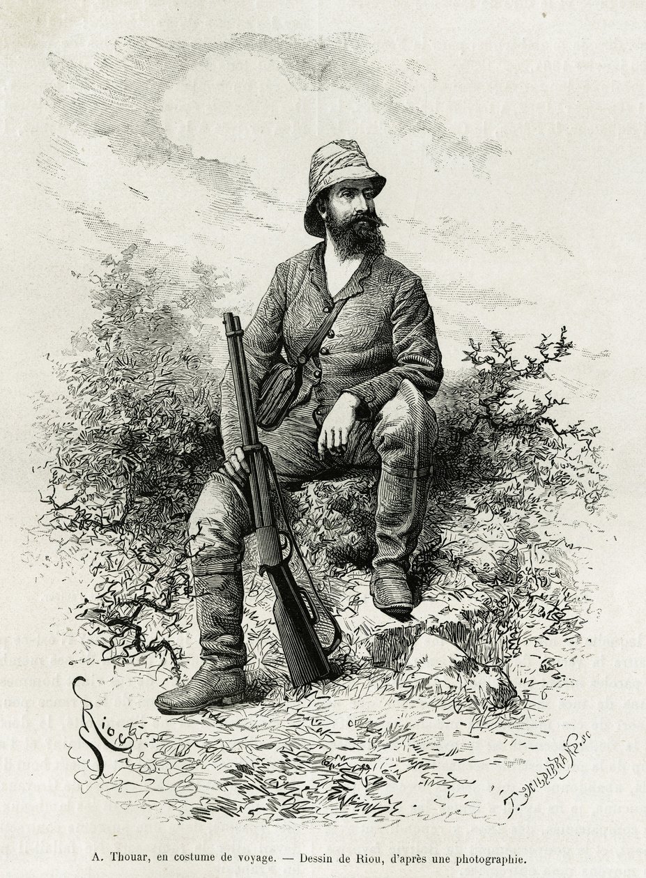 Porträtt av Emile Arthur Thouar av Edouard Riou