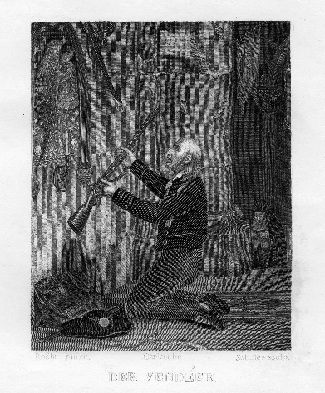 Vendée-rebell, franska revolutionen, 1793 c1833 av Edouard Schuler