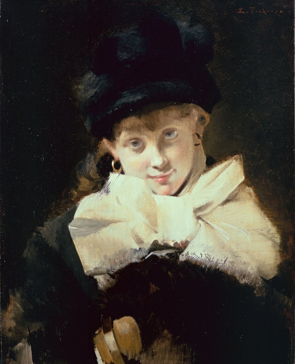 Porträtt av en ung flicka av Edouard Toudouze