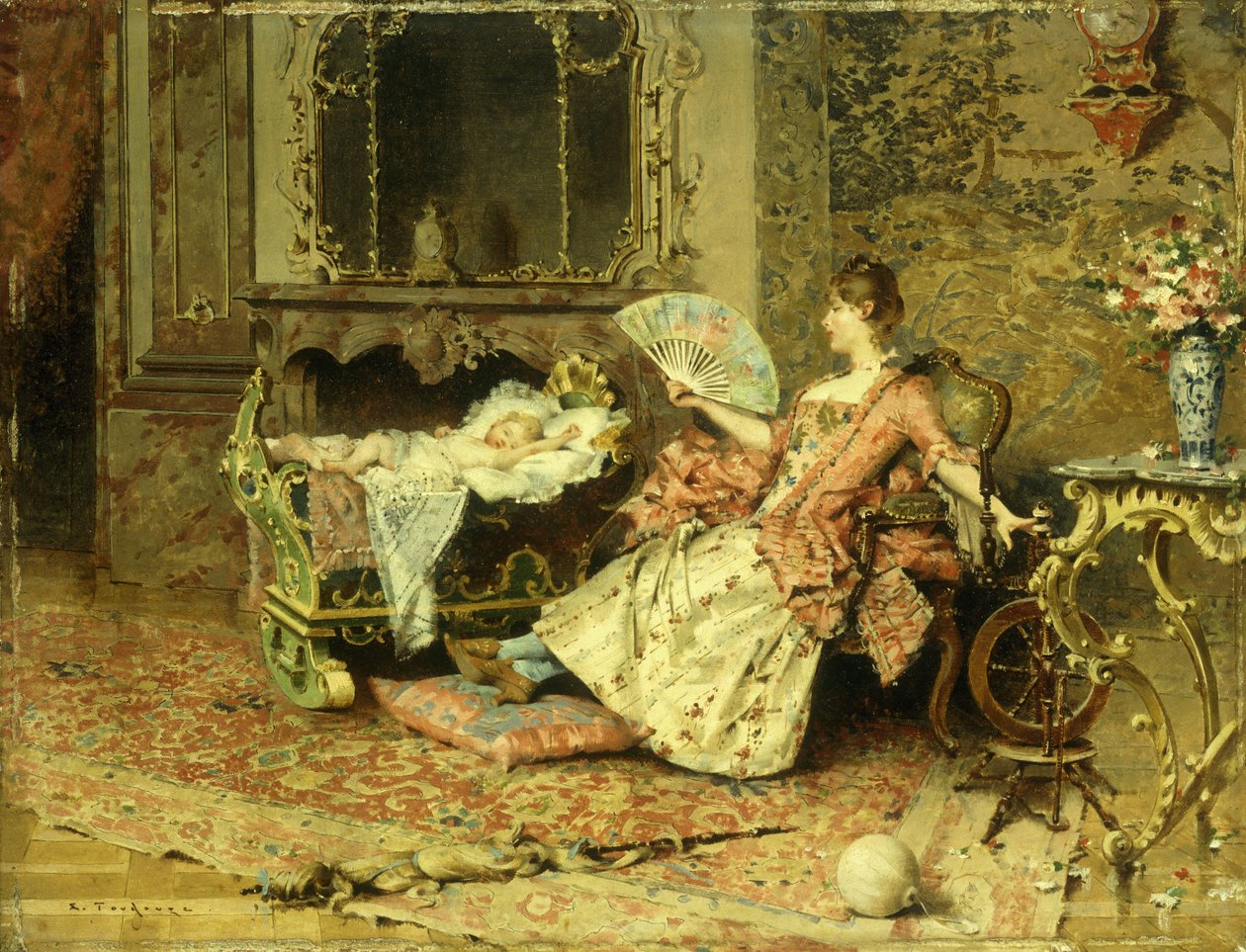 Tittar på bebisen av Edouard Toudouze