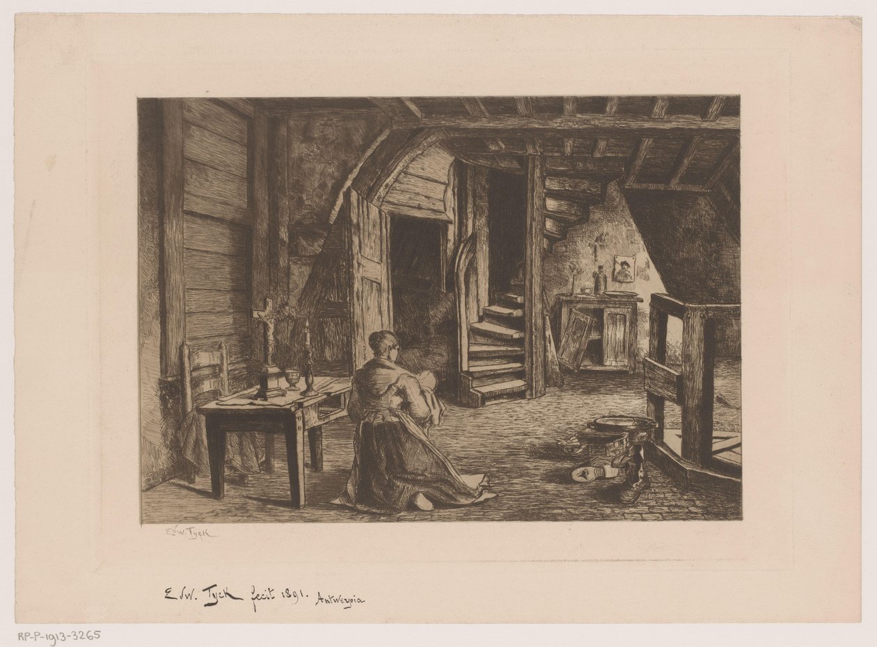 Vindsinredning av Edouard Tyck (signed by artist)