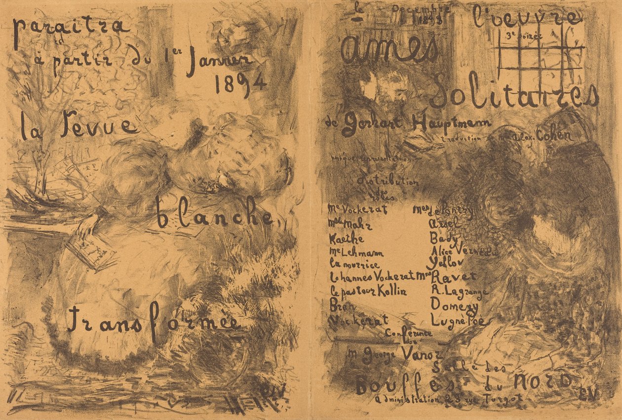 Ensamma själar, 1893. av Edouard Vuillard